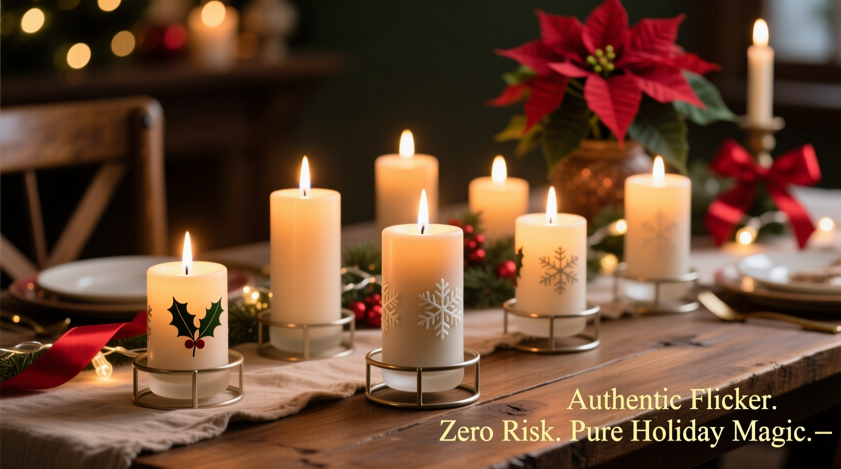 how to choose flameless candles that mimic real flicker for christmas tables