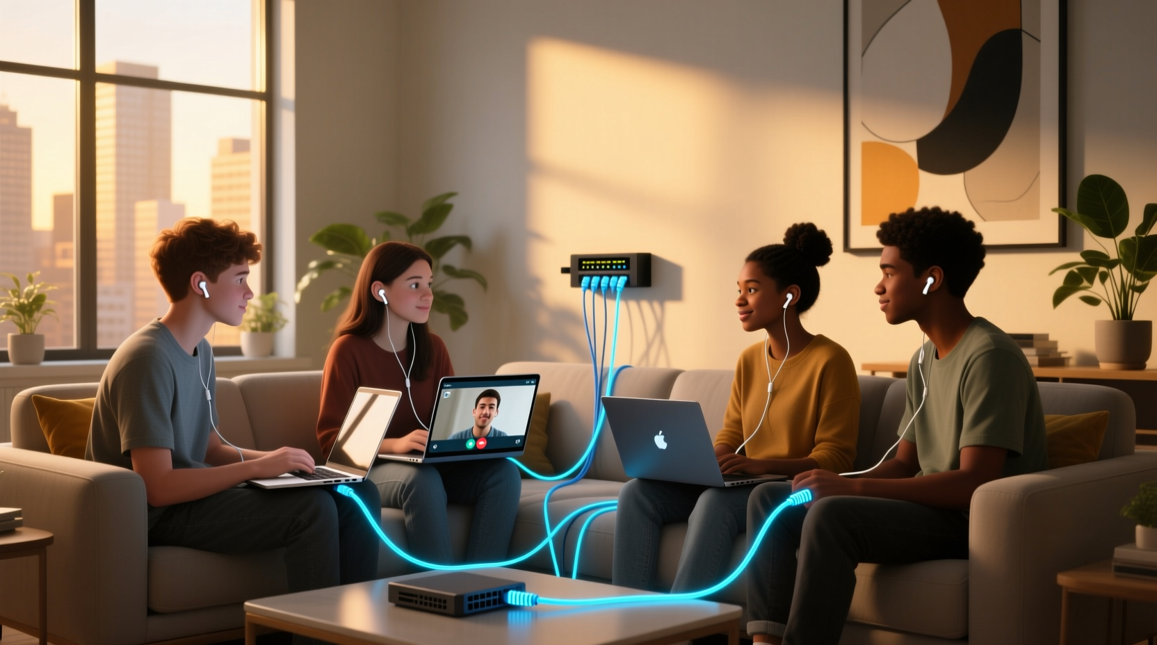 use ethernet connections for video chat and streaming