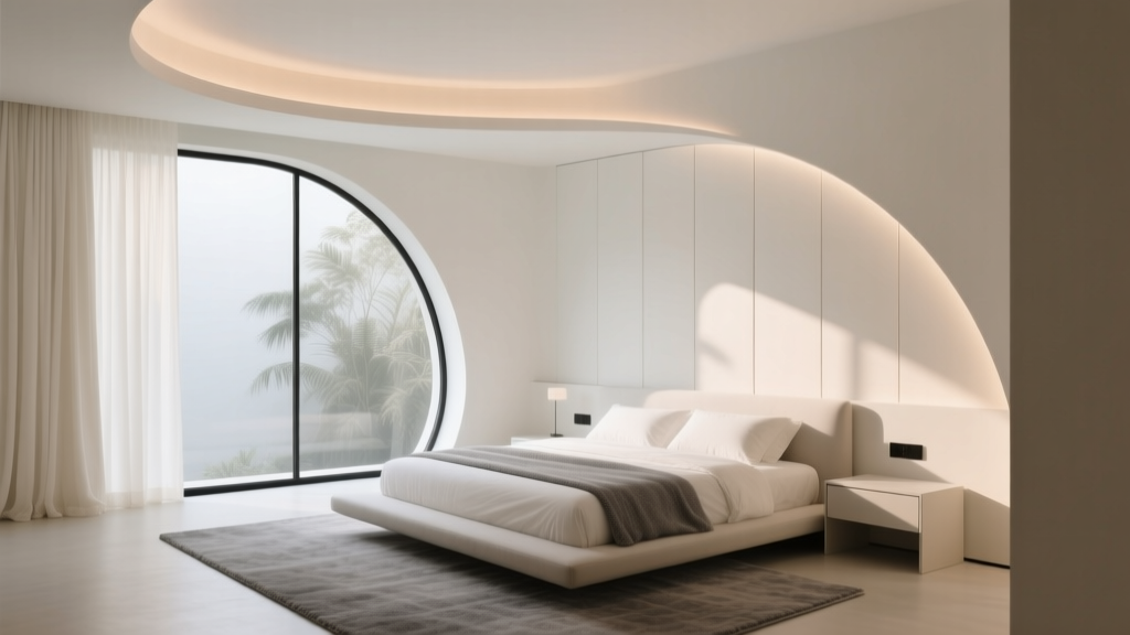 Bedroom Curved Architectural Bedroom Detail - The Decor Mag