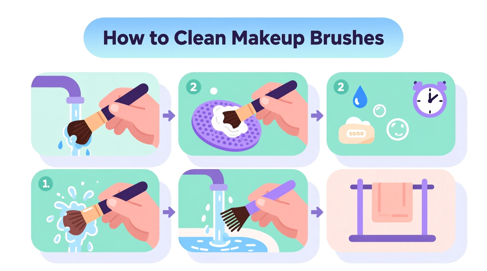 how to clean makeup brushes