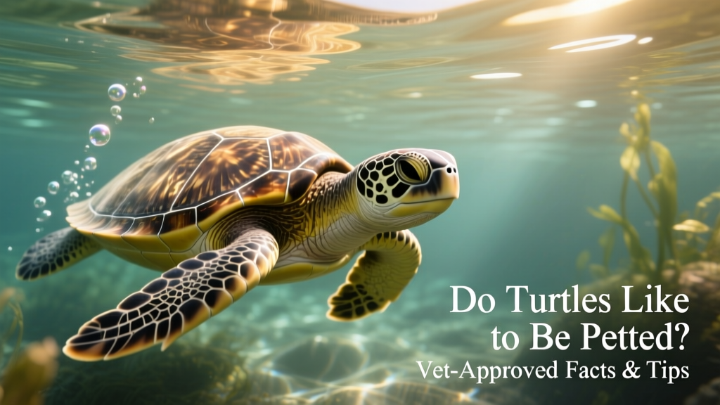 A content-looking turtle swimming gracefully underwater, sunlight filtering through clear water