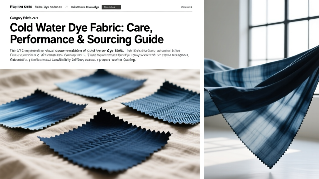 Cold Water Dye Fabric: Care, Performance & Sourcing Guide