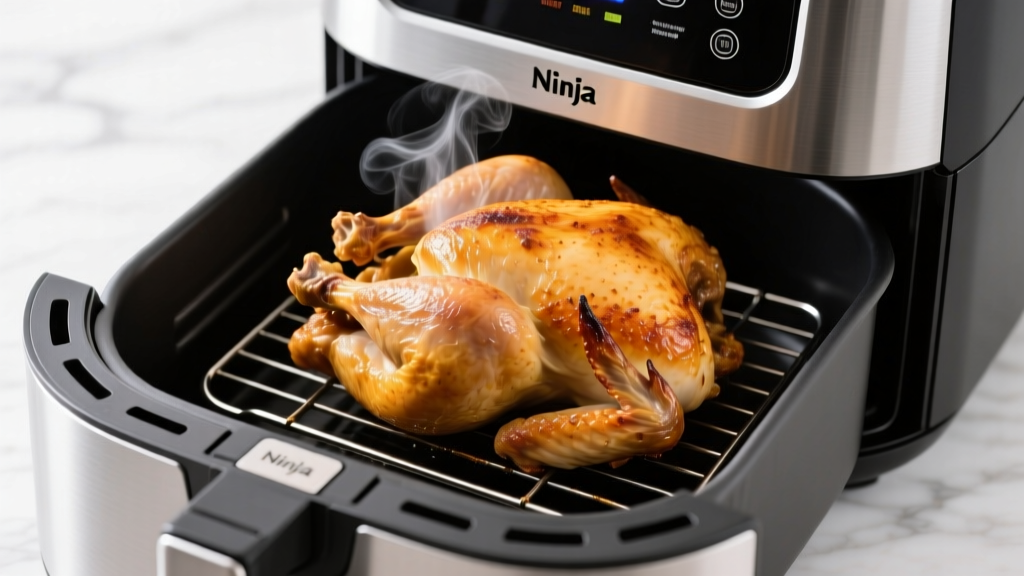 Roast Chicken in Ninja Dual Zone Air Fryer: Crispy & Juicy