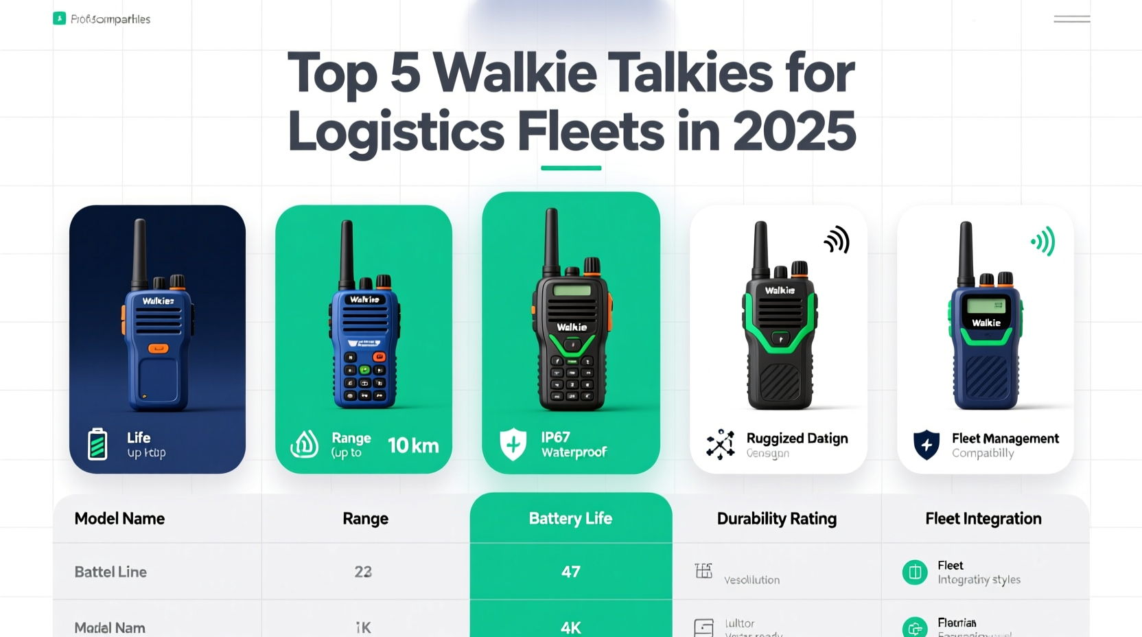 Top 5 Walkie Talkies for Logistics Fleets in 2025 (Tested & Compared)