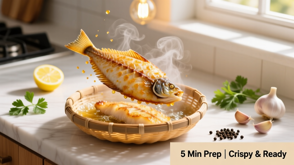 Crispy Frozen Flounder in the Air Fryer (5-Min Prep!)