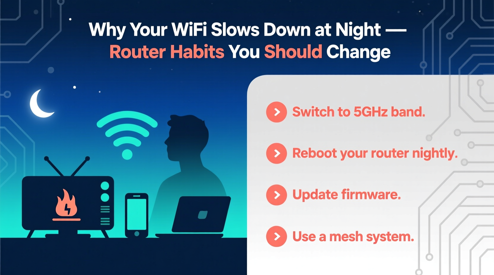 why does my wifi slow down at night router habits you should change