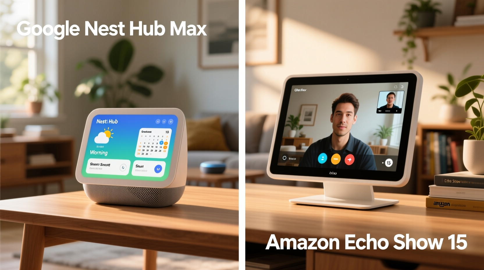 google nest hub vs amazon echo show 15 which smart display integrates better with your routine
