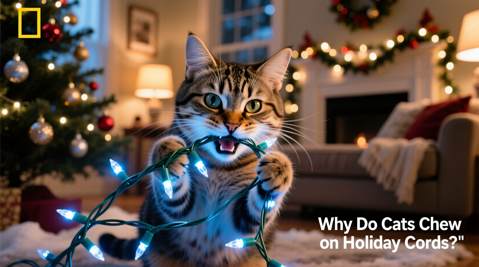 why do cats chew on christmas light cords and how to deter the behavior