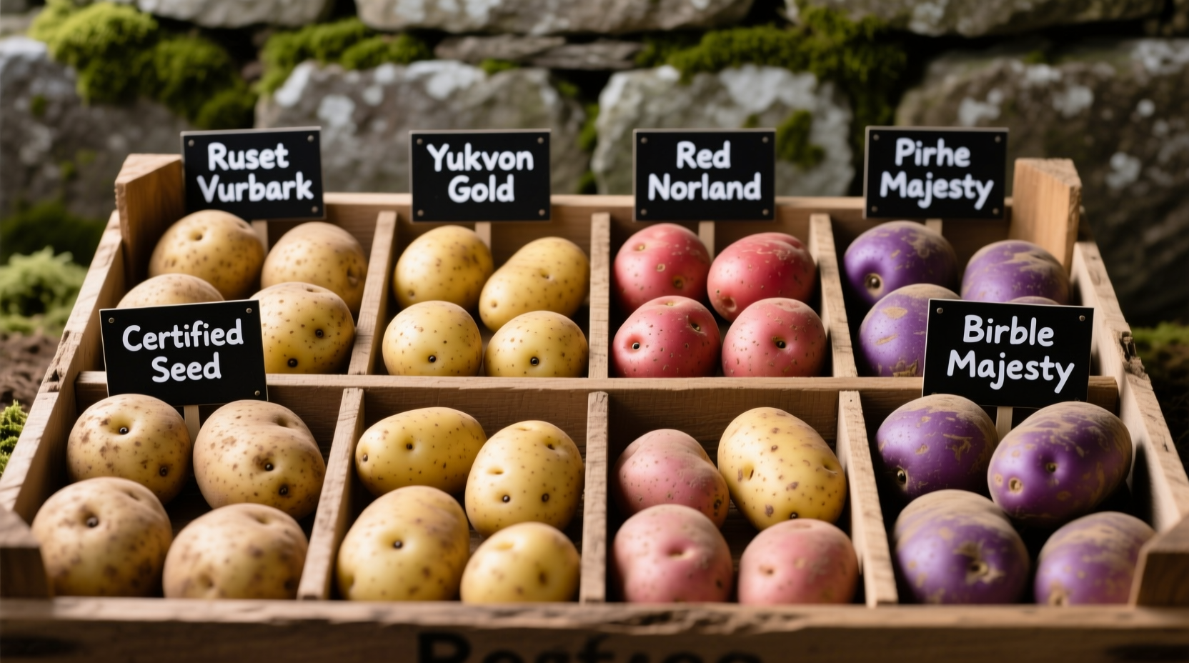 Certified seed potatoes in various varieties