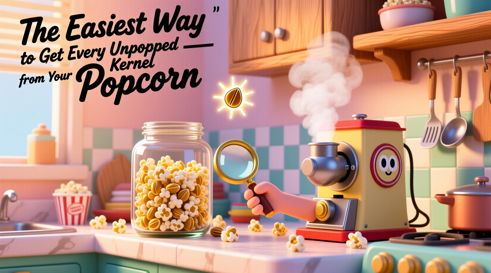 the easiest way to get every unpopped kernel from your