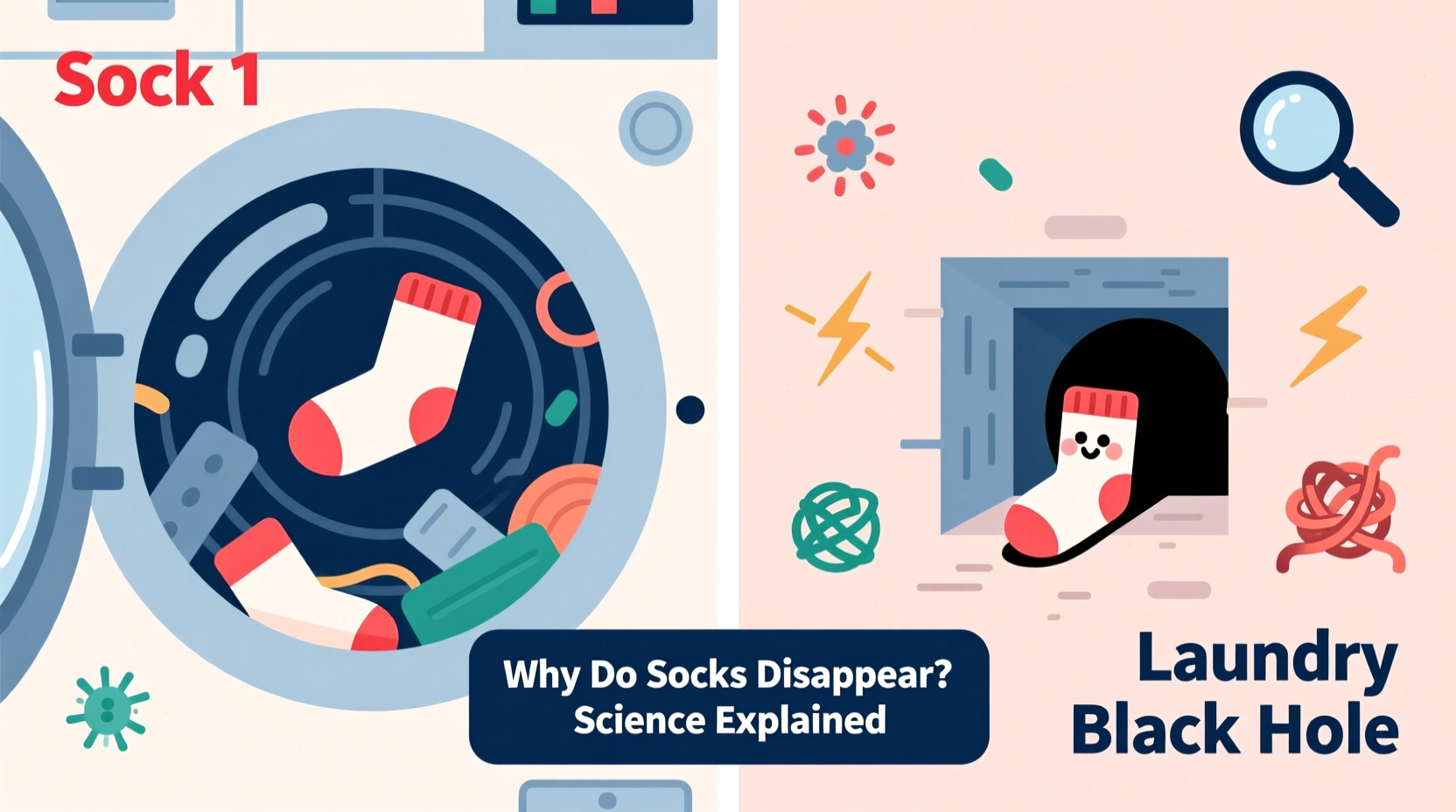 why do my socks always disappear in the laundry science explained