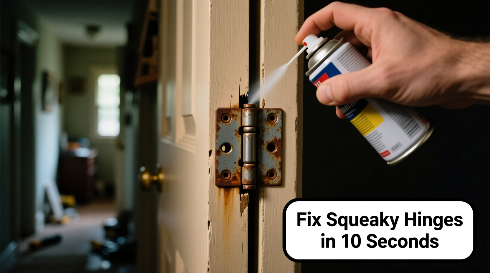 why does my door squeak and how to fix it quietly in seconds