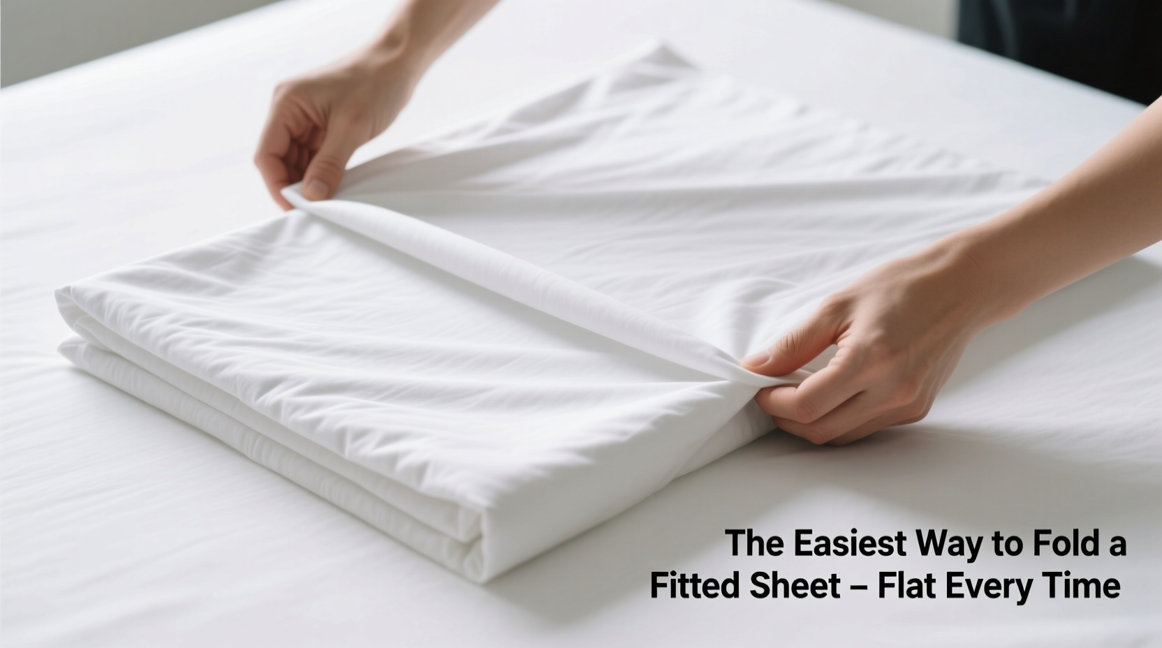 the easiest method to fold a fitted sheet so it actually lays flat