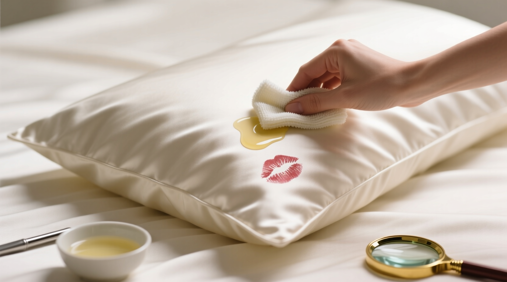 lipstick stain removal for satin pillowcases