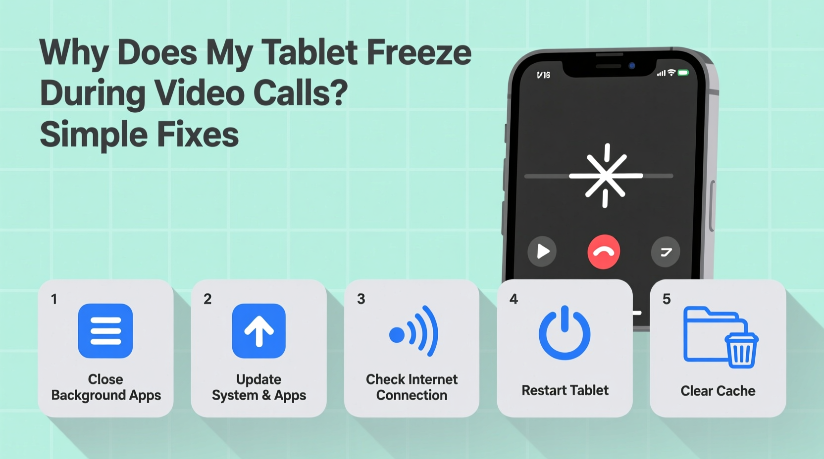 why does my tablet freeze during video calls simple fixes