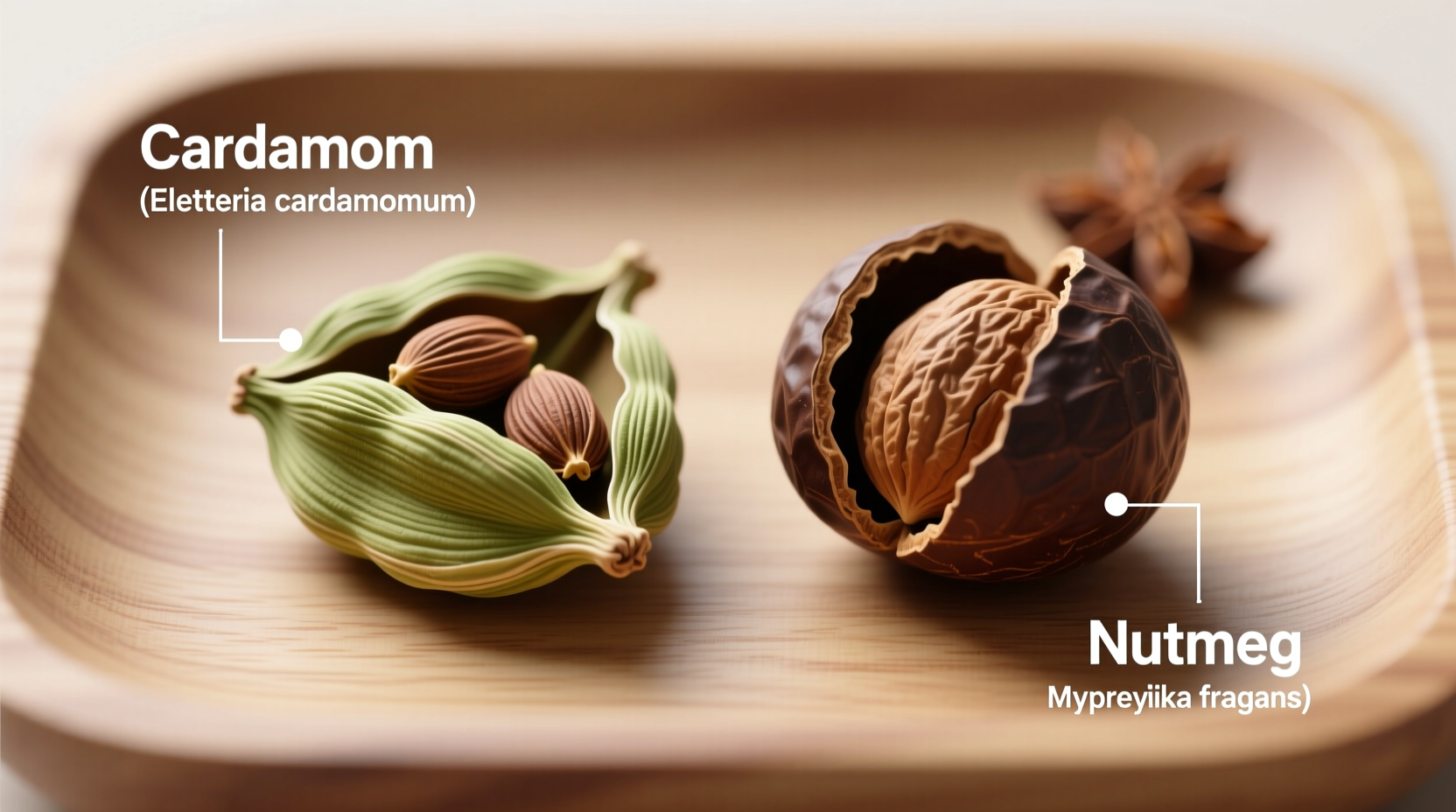 cardamom and nutmeg key differences compared