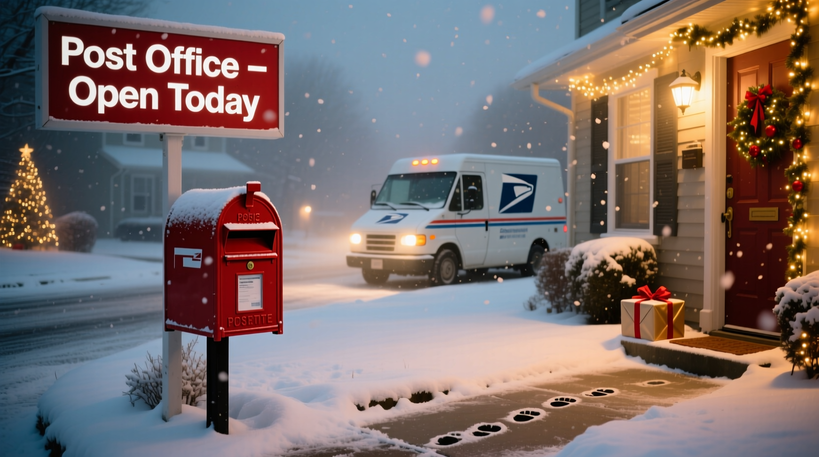 will the post office be delivering mail on christmas eve