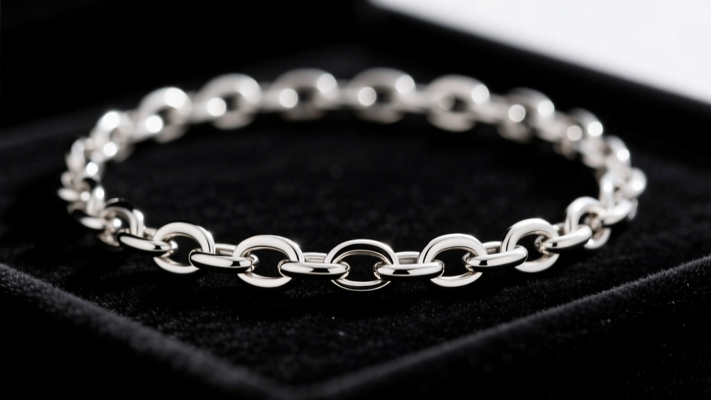 Close-up of a 2mm sterling silver snake chain necklace laid flat on dark velvet, highlighting the smooth, interlocking metal ring