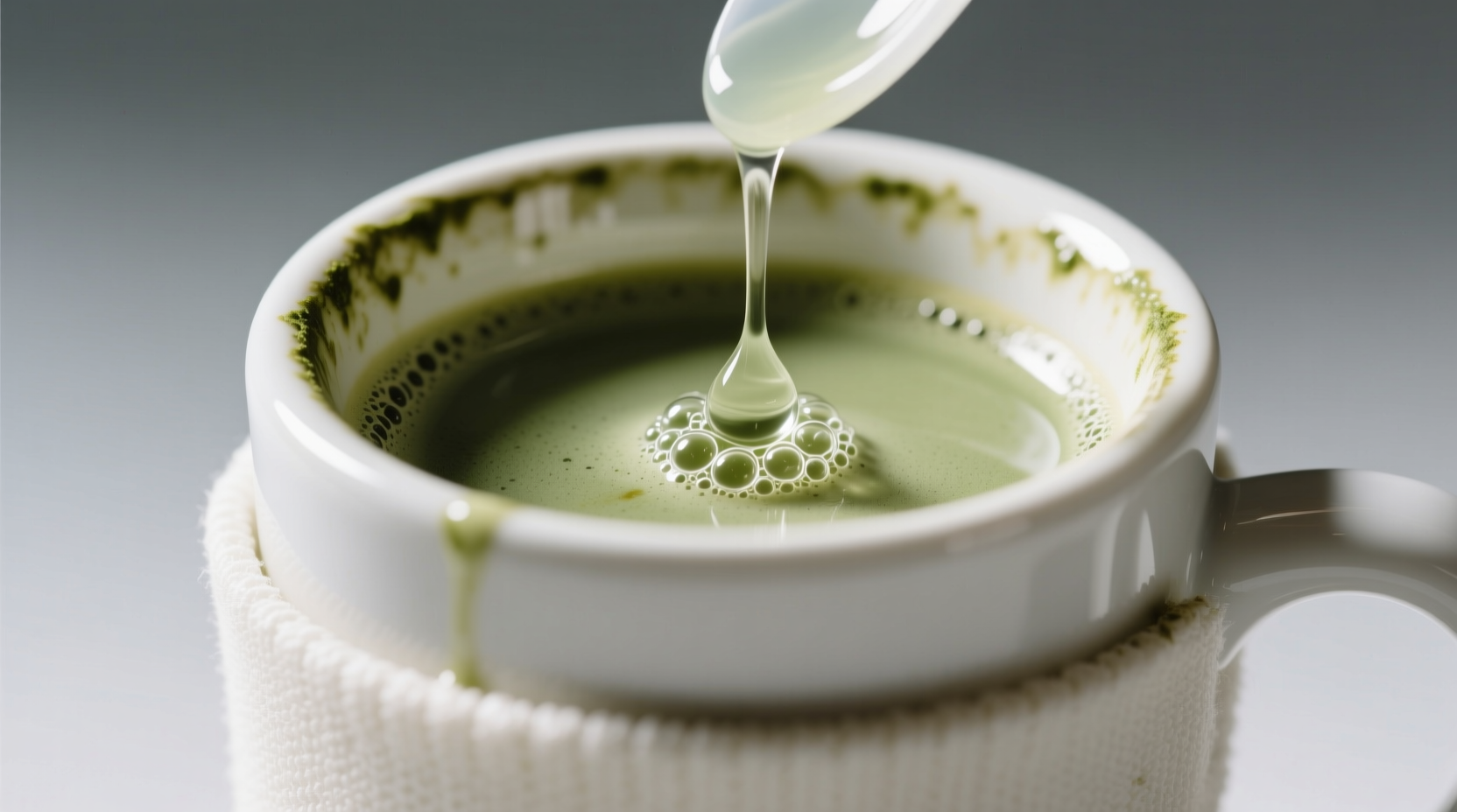how to remove dried matcha latte stains without scrubbing