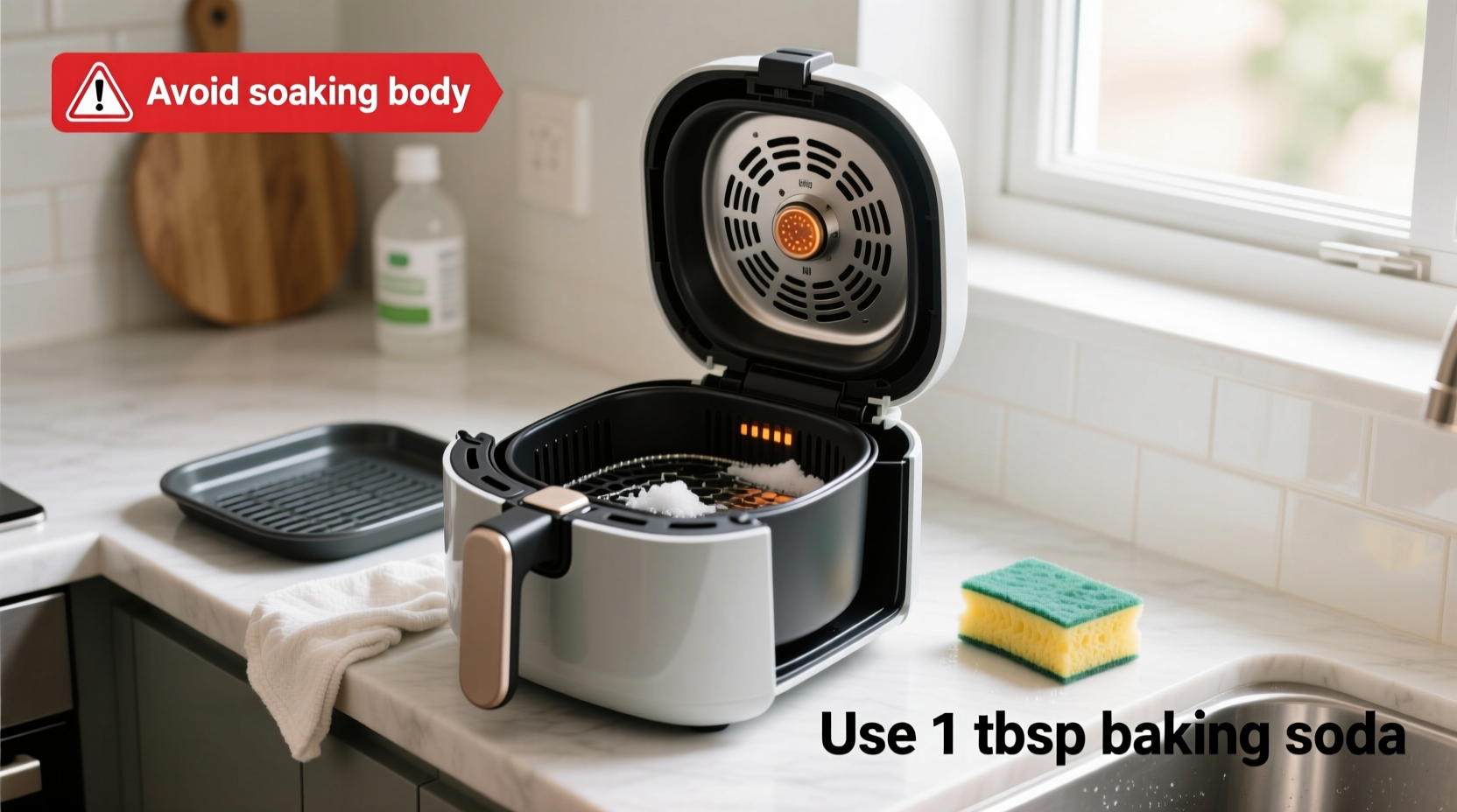 how to deep clean your air fryer without harsh chemicals