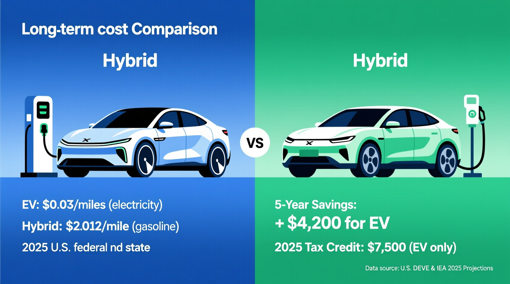 electric vehicle vs hybrid which one saves more money in the long run 2025