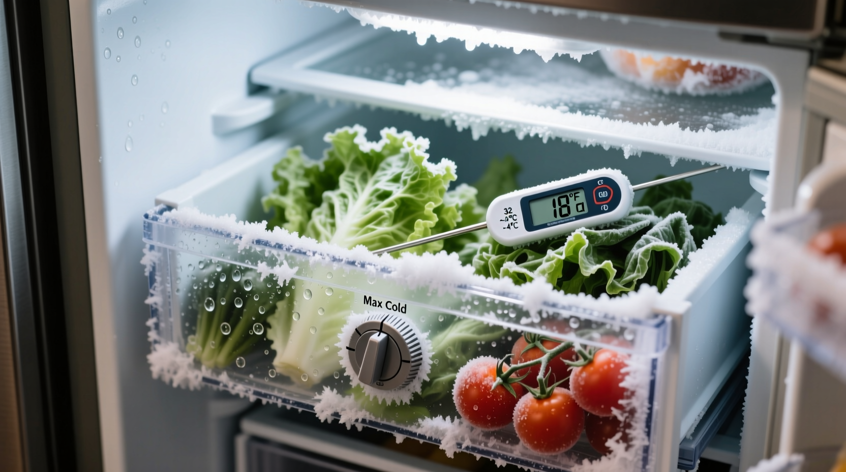 why is my fridge freezing everything in the crisper drawer