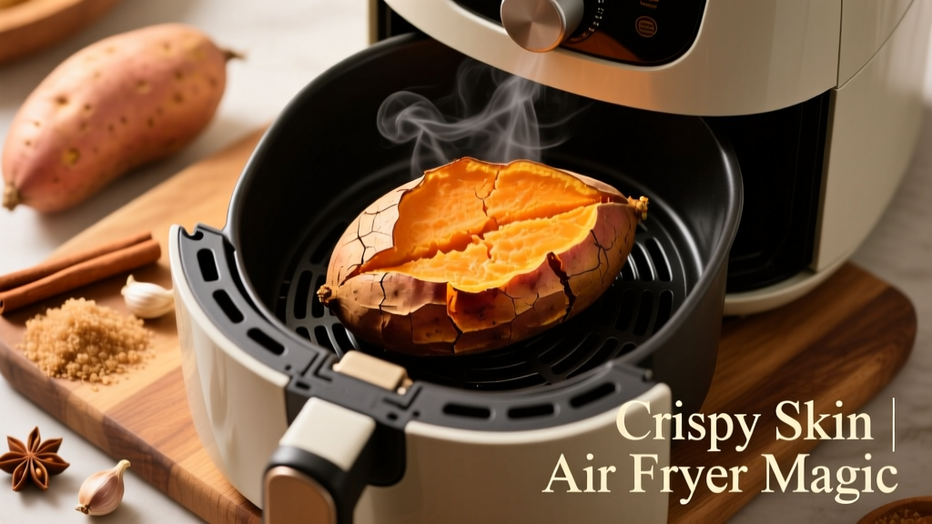 Crispy-Skin Baked Sweet Potato Air Fryer Recipe