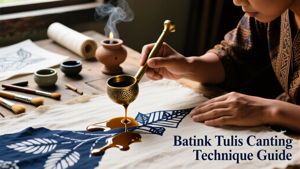 Indonesian Batik Tulis Canting Tool Hand Drawing Technique Guide