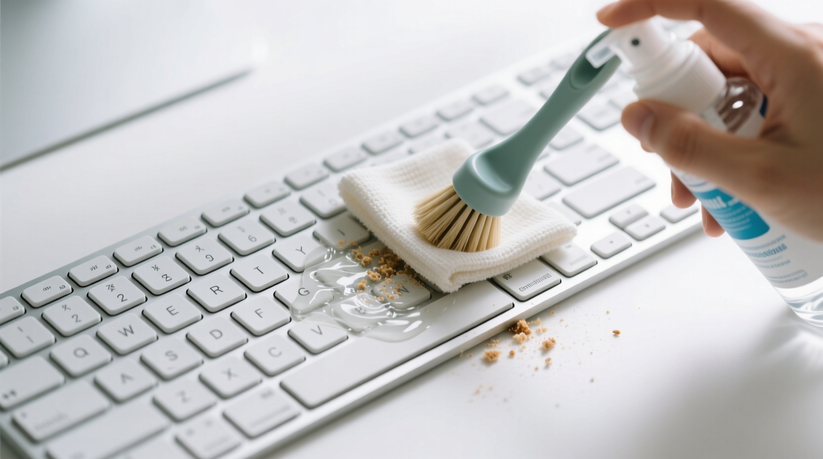 how to stop your keyboard from collecting crumbs and dust simple routine