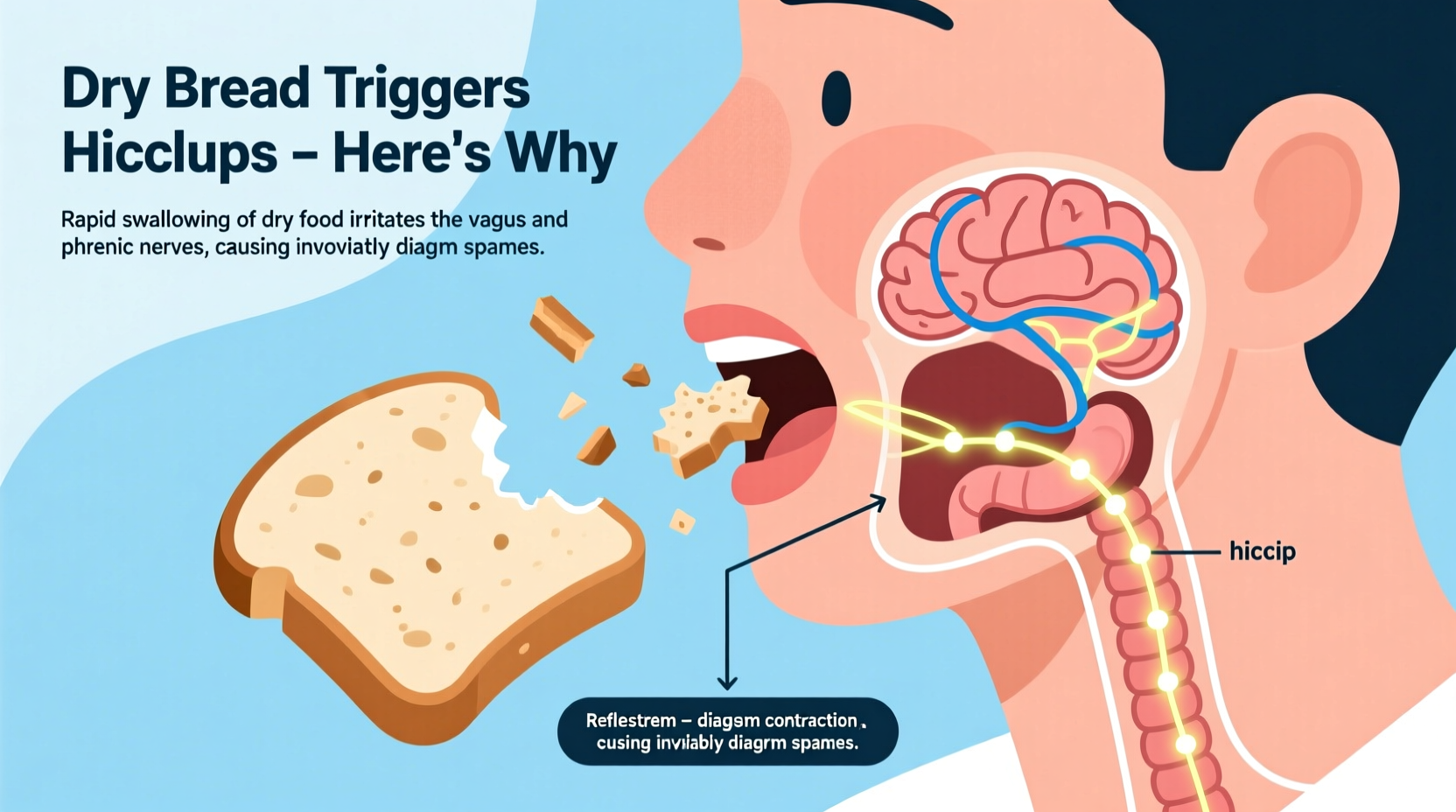 why do i get hiccups when eating bread dry food triggers explained