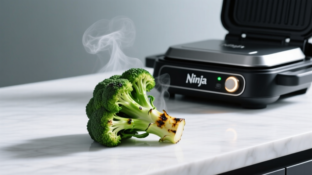 Crisp, Tender Broccoli on Ninja Grill (Oil-Free!)