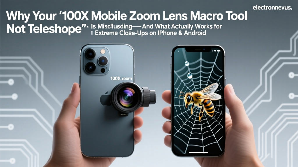 Why Your '100X Mobile Zoom Lens Macro Tool Not Telephoto' Is Misleading—And What Actually Works for Extreme Close-Ups on iPhone & Android