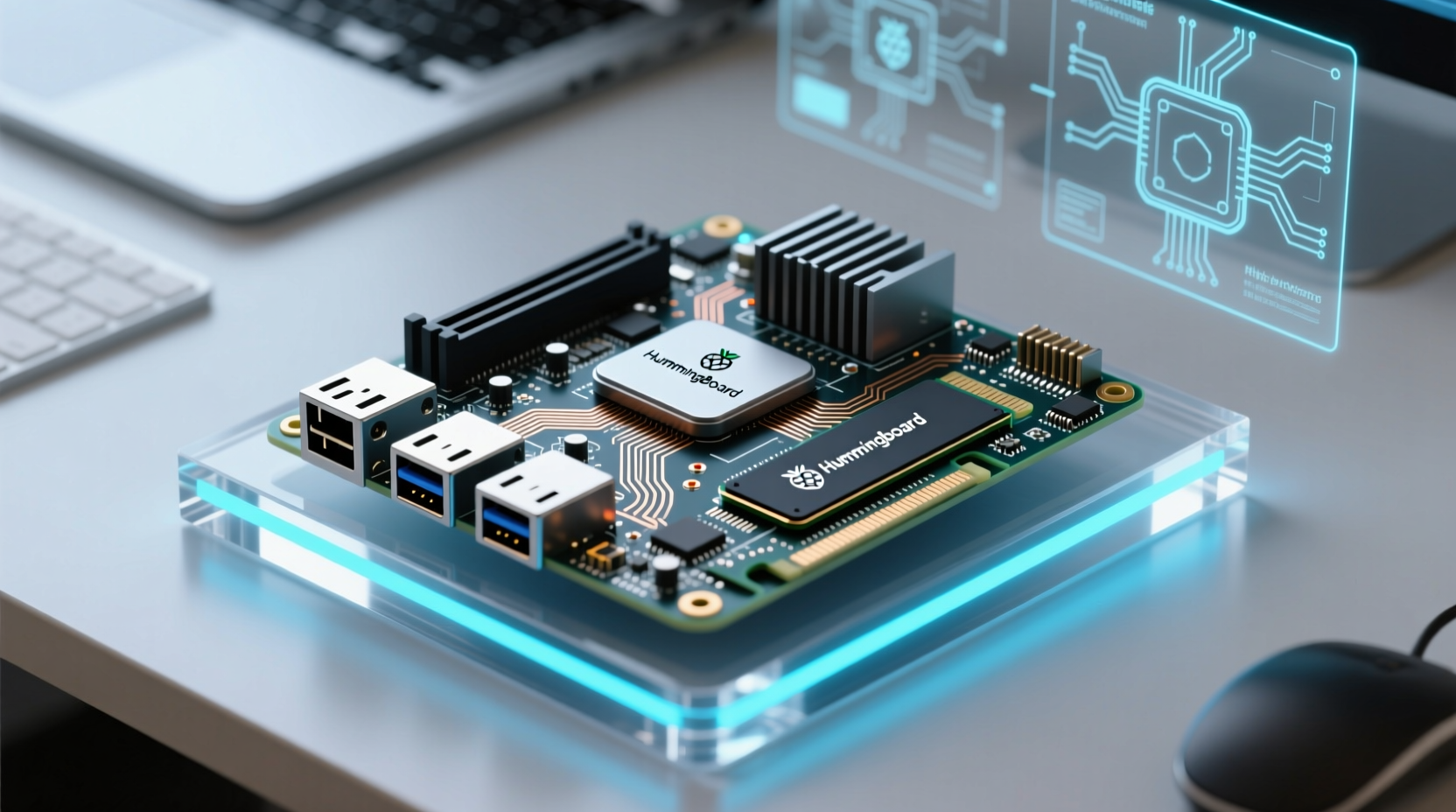 the hummingboard is a more powerful upgradeable raspbe