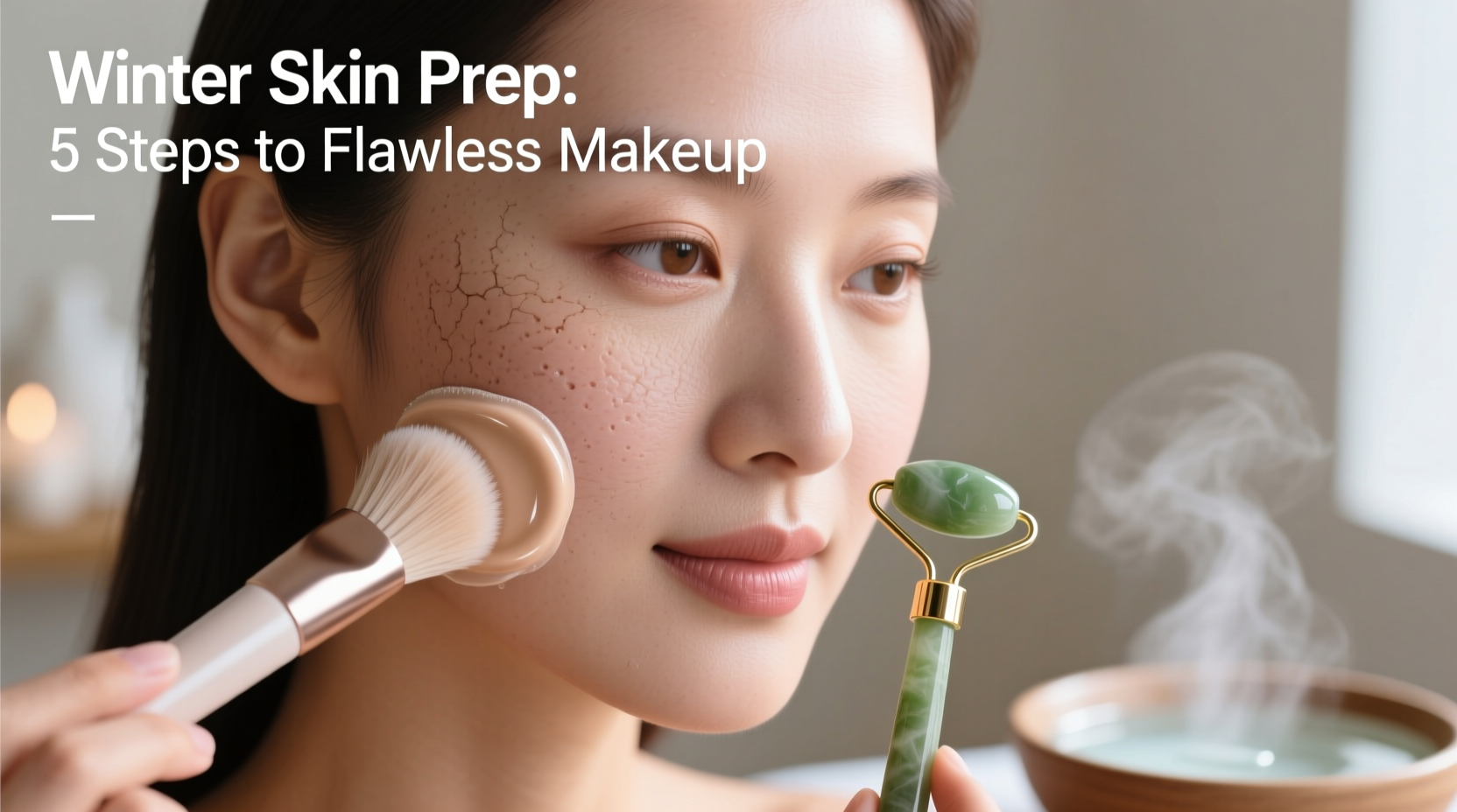 how to prep dry skin for flawless makeup application in cold months