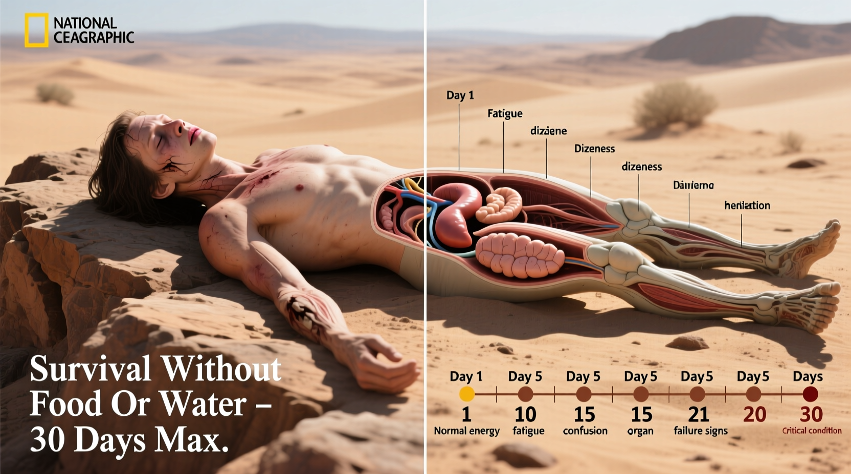 Human Survival Limits: Food vs Water Deprivation Facts