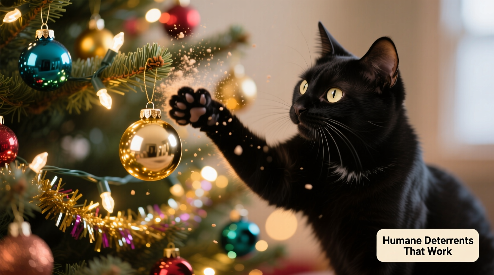 why does my cat keep knocking down christmas ornaments humane deterrents that work