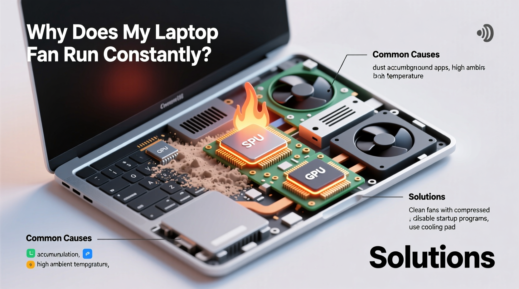 why does my laptop fan run constantly even when idle causes and solutions