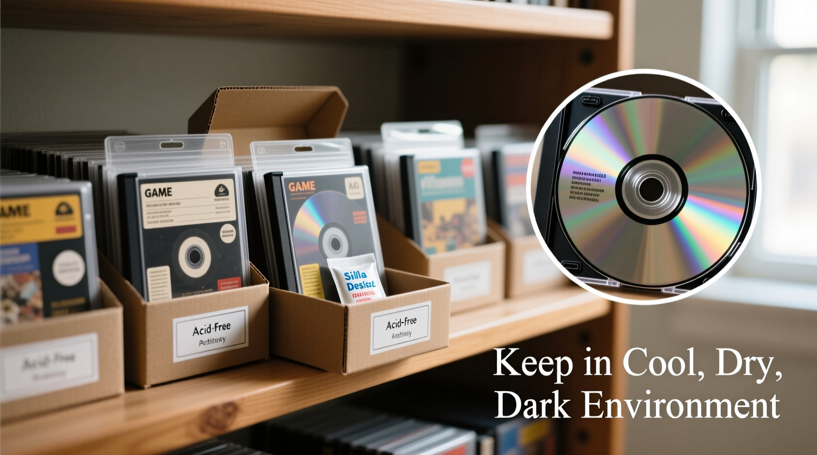 how to store vintage video games without disc rot or label fading