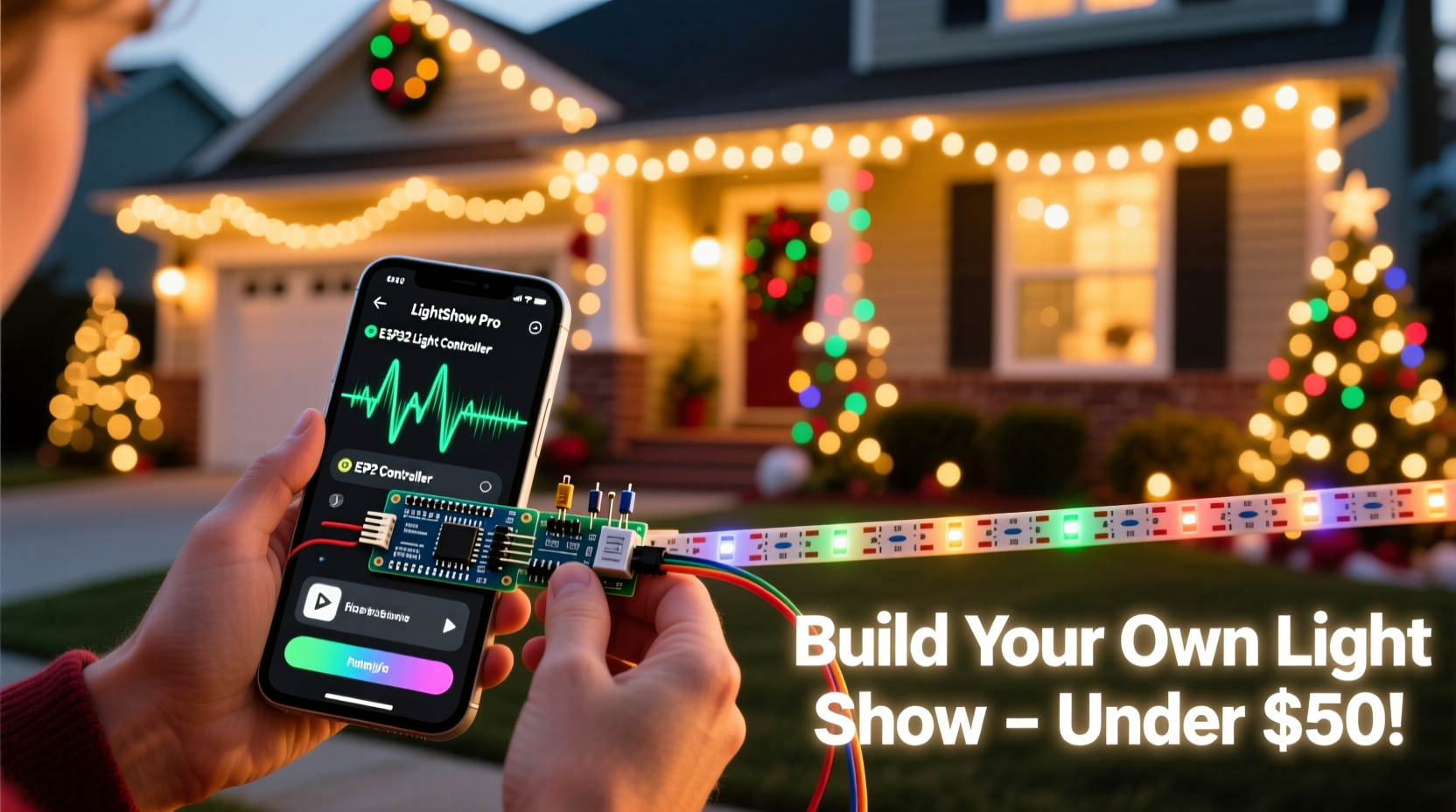 how to make your own custom christmas light show with affordable tools