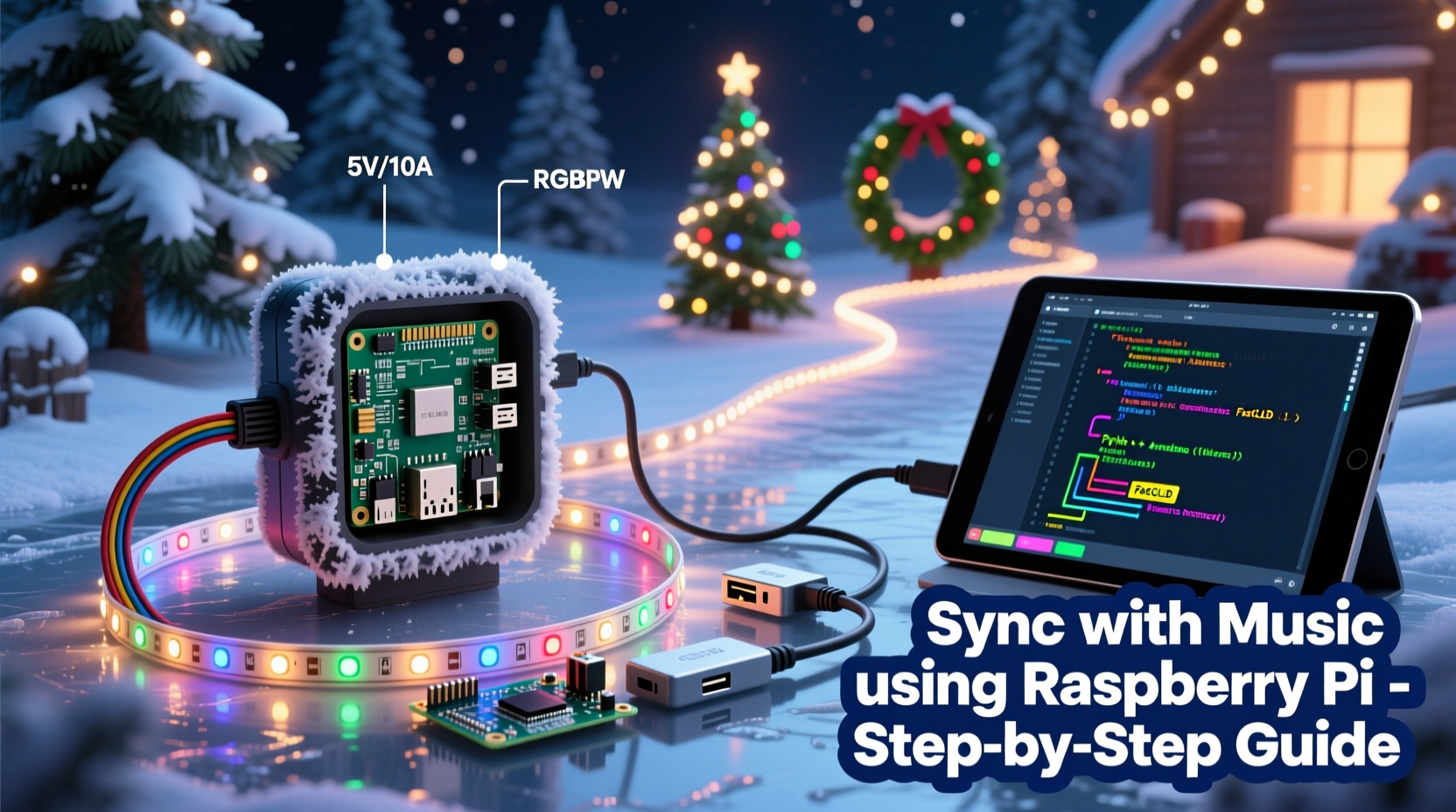 how to build a synchronized christmas light display using raspberry pi
