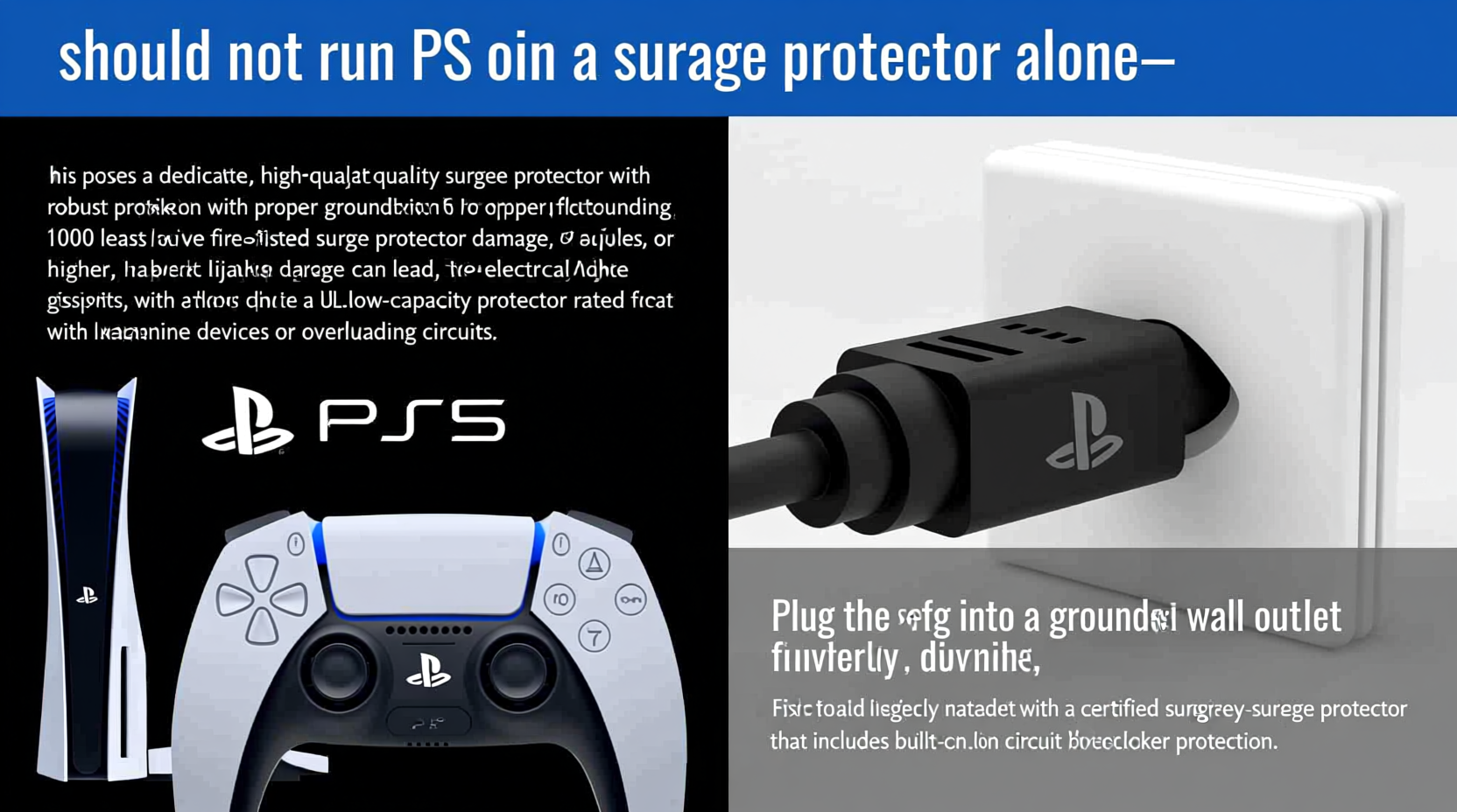 can you run a ps5 on a surge protector without risking damage