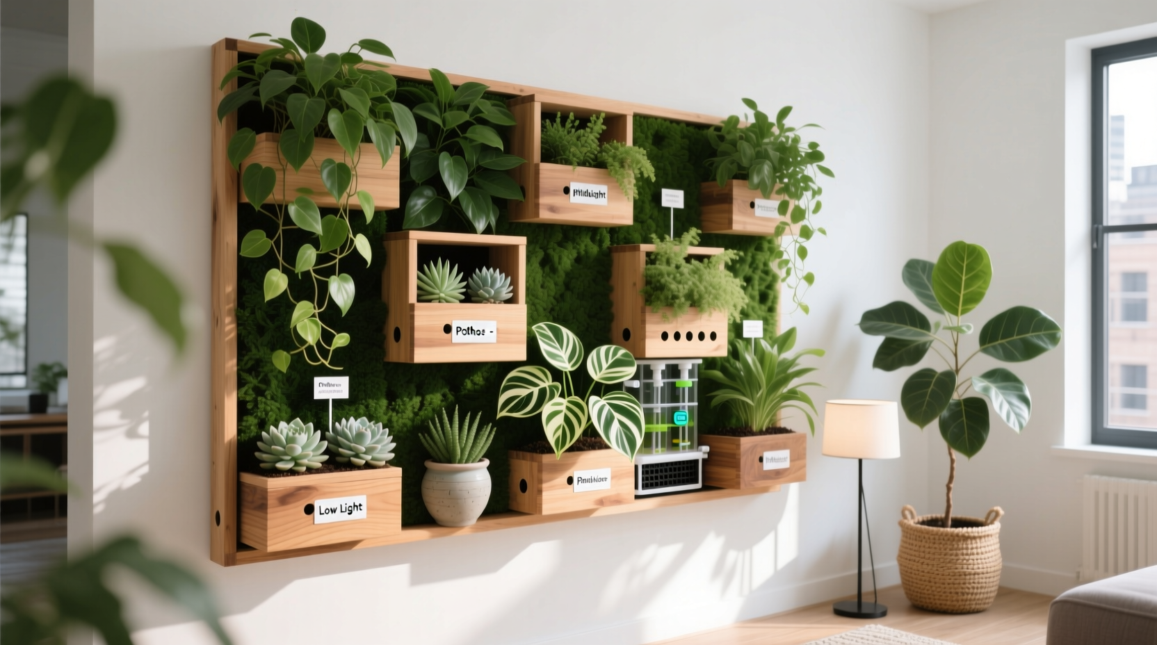 how to diy a living wall indoors