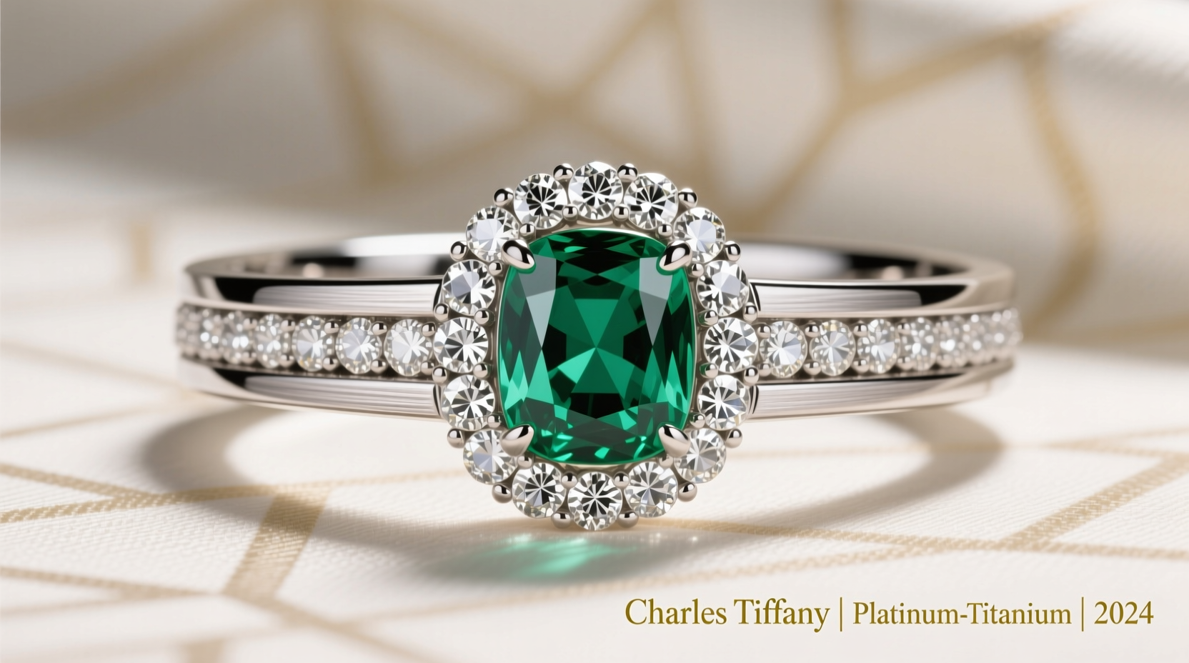 the charles tiffany setting engagement rings in platinum and black and gray titanium with emerald cut diamonds a square emerald cut diamond and a round brilliant diamond