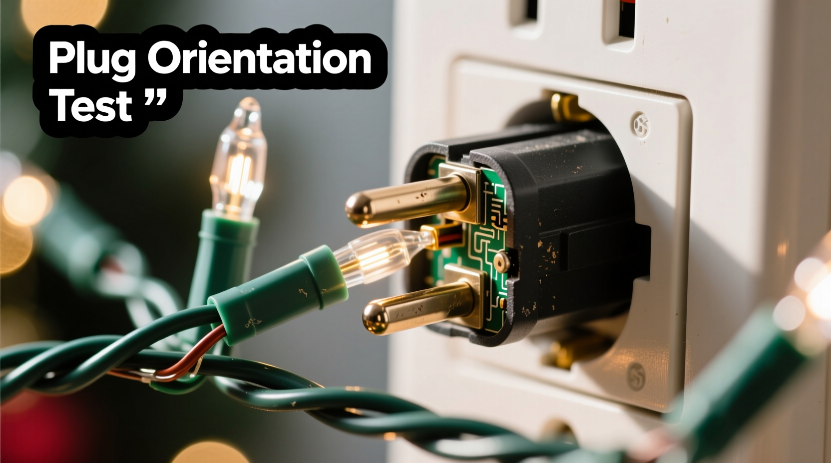 why do my christmas lights only work when plugged in a certain way