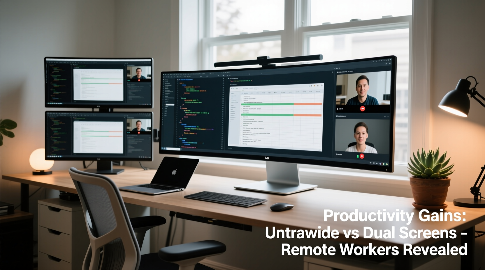 ultrawide monitor vs dual screens productivity gains for remote workers revealed