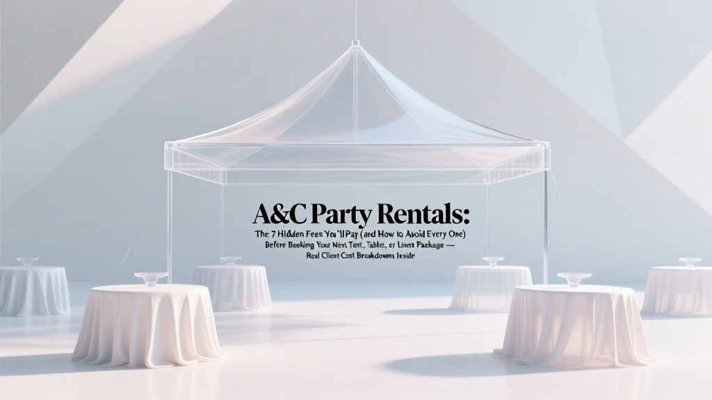 Party Rentals Hidden Fees: Avoid Cost Surprises (2026)