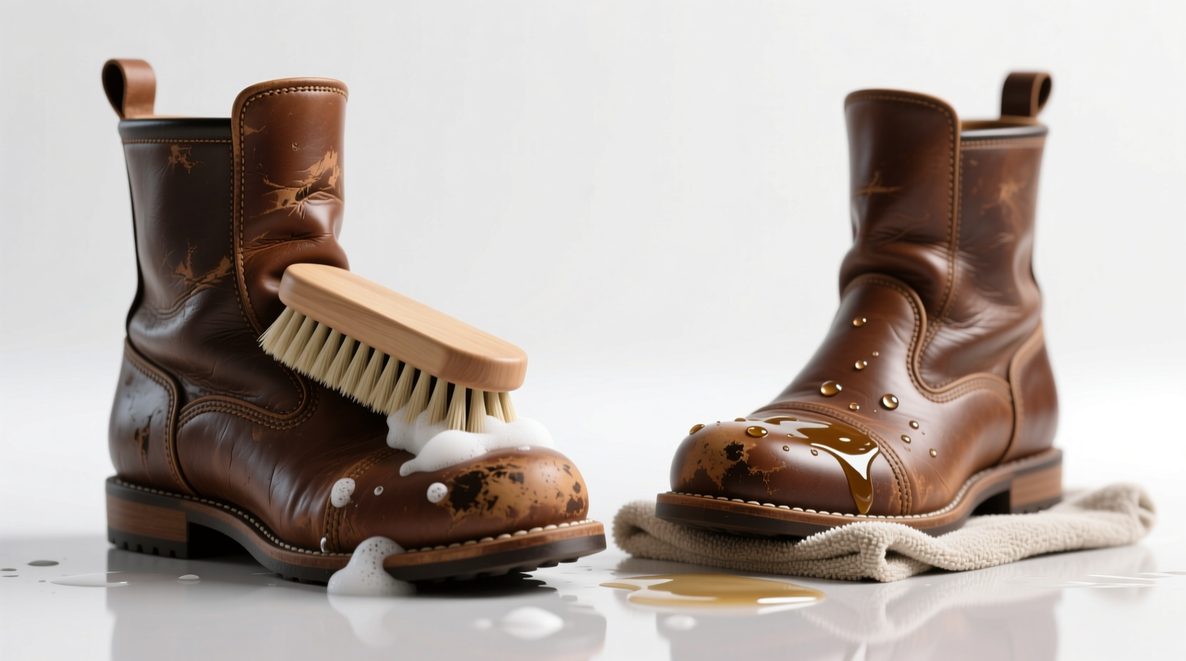how to clean leather boots