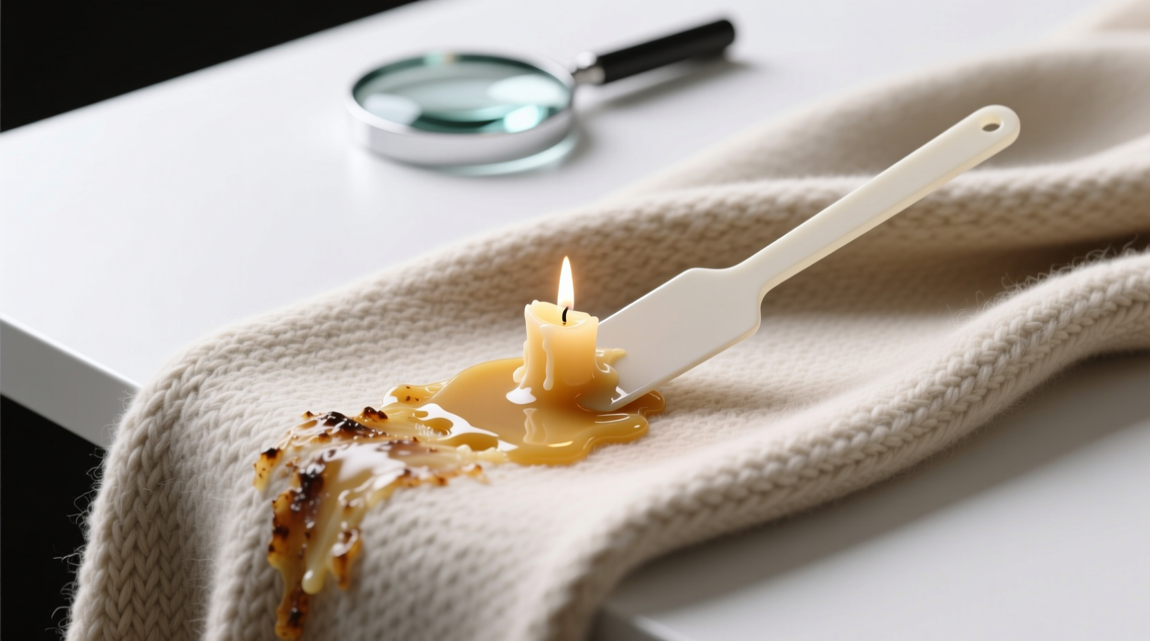remove candle wax from wool blend blanket safely