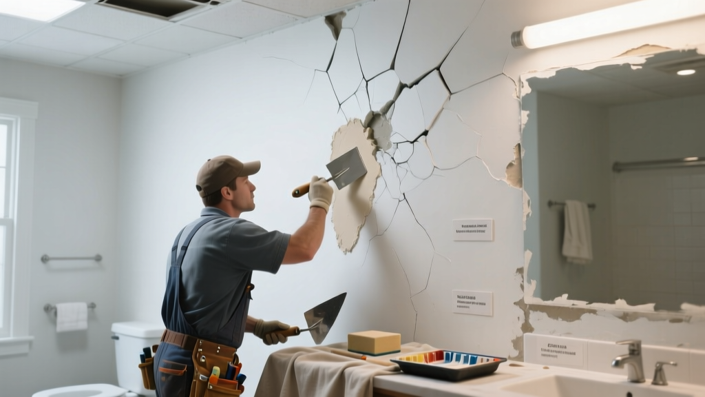 Fix Paint Fish Eyes in Bathroom Walls and Ceilings