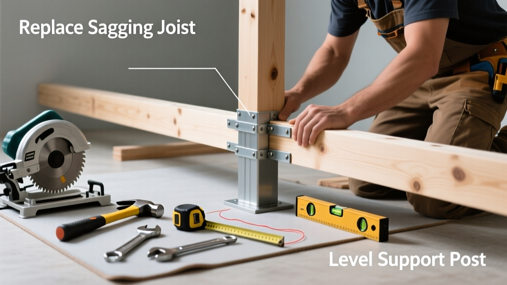How to Replace a Sagging Floor Joist or Support Post